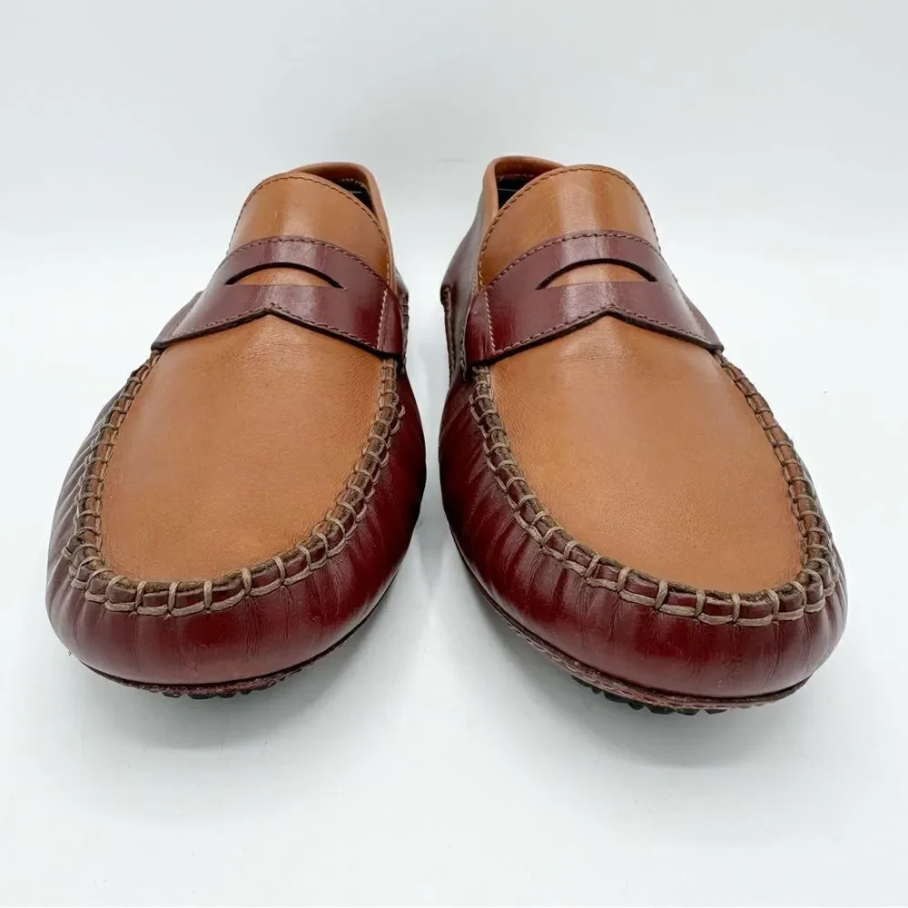Vintage Gianfranco Ferre Two-Toned Leather Driving Moccasins‎ Sz 40.5 EUR 7.5 US